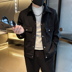 312A-9901-P120 控165 秋季新款社会小伙夹克外套男潮流韩版上衣C图片