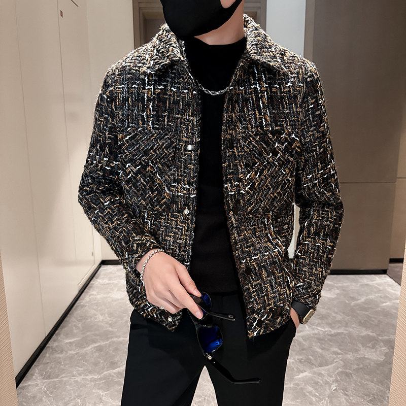 312A-2829-P130控170秋季呢子韩版男装夹克潮流高级秋冬上衣B,男装夹克,星座312A
