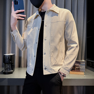 312A-J503-P98 控138 春季新款社会小伙夹克外套男潮流韩版上衣C图片