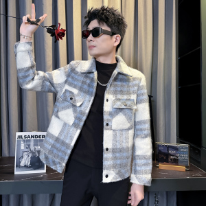 312A-S52-P130 控170 秋冬季呢子韩版男装夹克潮流高级秋冬上衣D图片