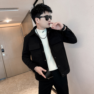 312A-2112-P130 控170 秋冬季呢子韩版男装夹克潮流高级秋冬上衣A图片