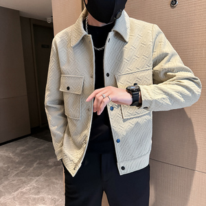 312A-2821-P120 控165 秋季新款社会小伙夹克外套男潮流韩版上衣B图片