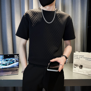 2370-P45控69  新款社会小伙短袖T恤修身潮流男士半袖体恤A图片