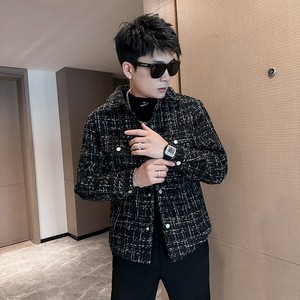 312A-9909-P130 控170 秋冬季呢子韩版男装夹克潮流高级秋冬上衣B图片