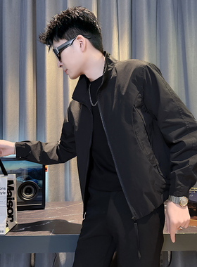312A-J607-P98 控145 春季新款社会小伙夹克外套男潮流韩版上衣E