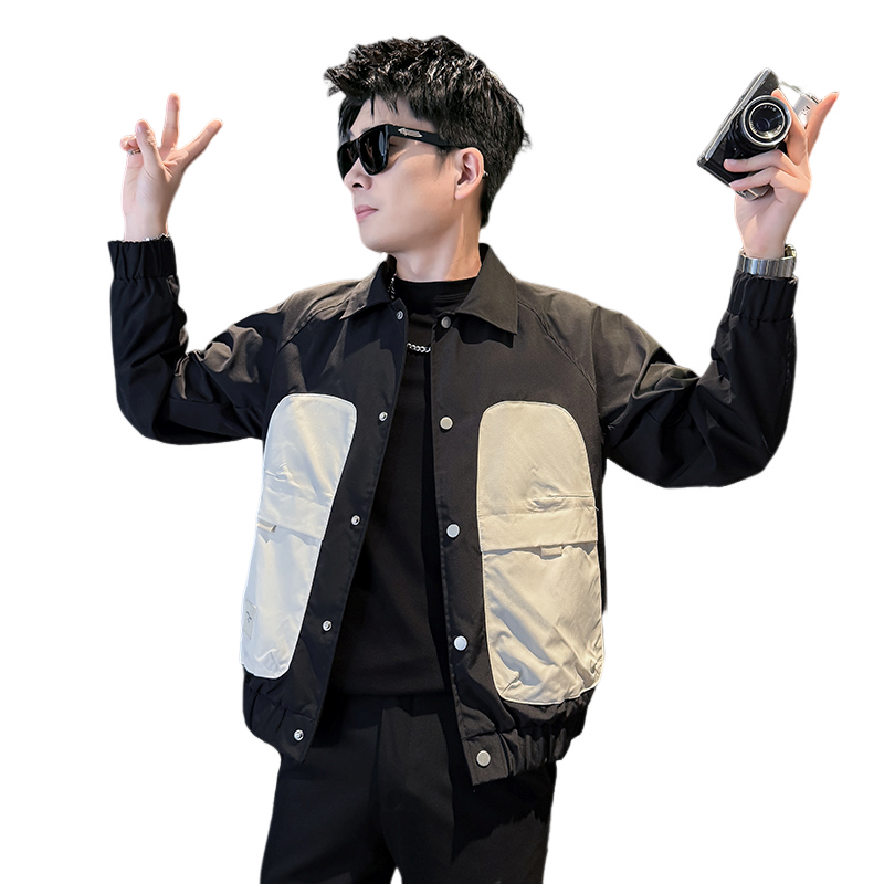 312A-J525-P98控138秋季新款社会小伙夹克外套男潮流韩版上衣D,男装夹克,星座312A