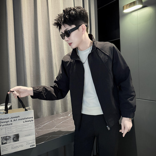 312A-J615-P98 控145 秋季新款社会小伙夹克外套男潮流韩版上衣C