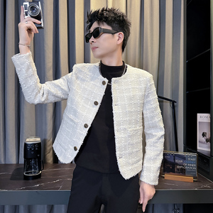 312A-S56-P138 控178 秋冬季呢子韩版男装夹克潮流高级秋冬上衣B图片