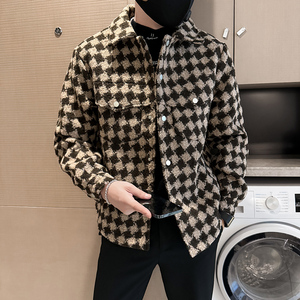 312A-9910-P130 控170 秋冬季呢子韩版男装夹克潮流高级秋冬上衣A图片