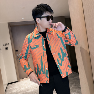 312A-2819-P100 控138 秋季新款社会小伙夹克外套男潮流韩版上衣B图片