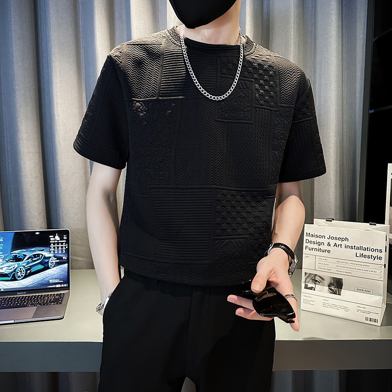 2369-P45控69新款社会小伙短袖T恤修身潮流男士半袖体恤D，男装T恤，星座312A
