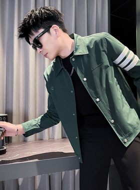 312A-J526-P98 控138 秋季新款社会小伙夹克外套男潮流韩版上衣C