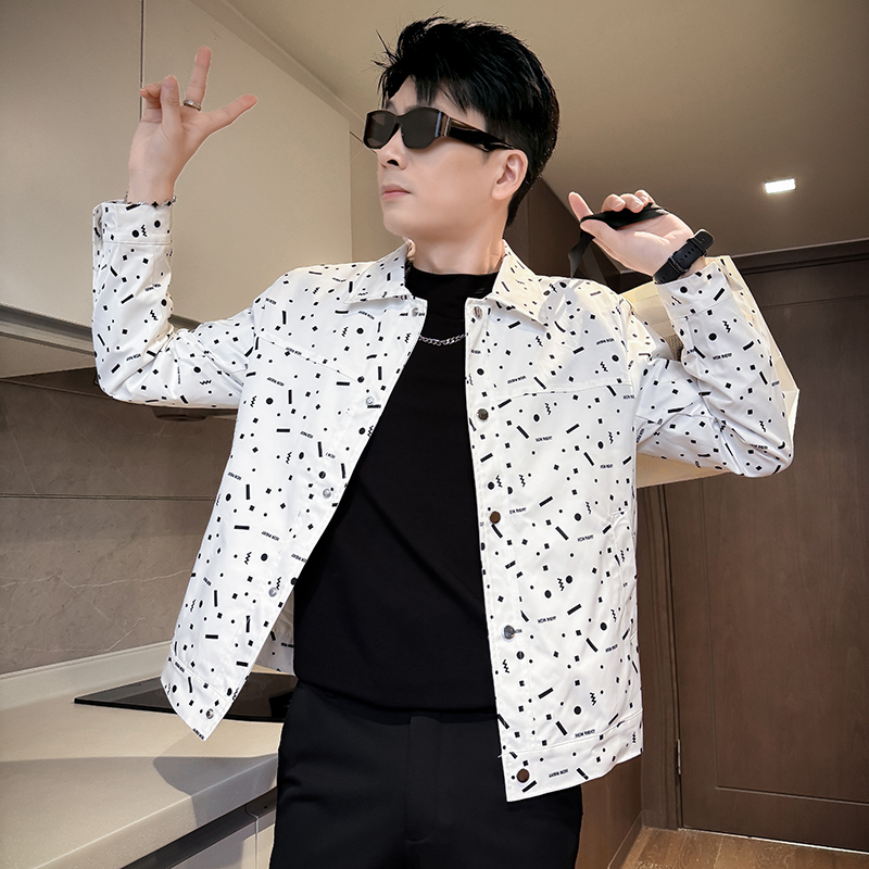 312A-J515-P98 控138 秋季新款社会小伙夹克外套男潮流韩版上衣B