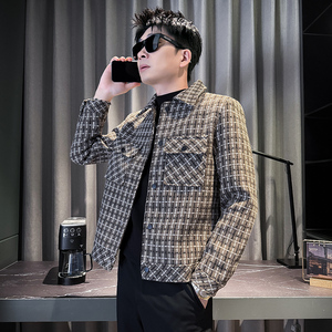 312A-J529-P130 控170 秋季新款社会小伙夹克外套男潮流韩版上衣B图片