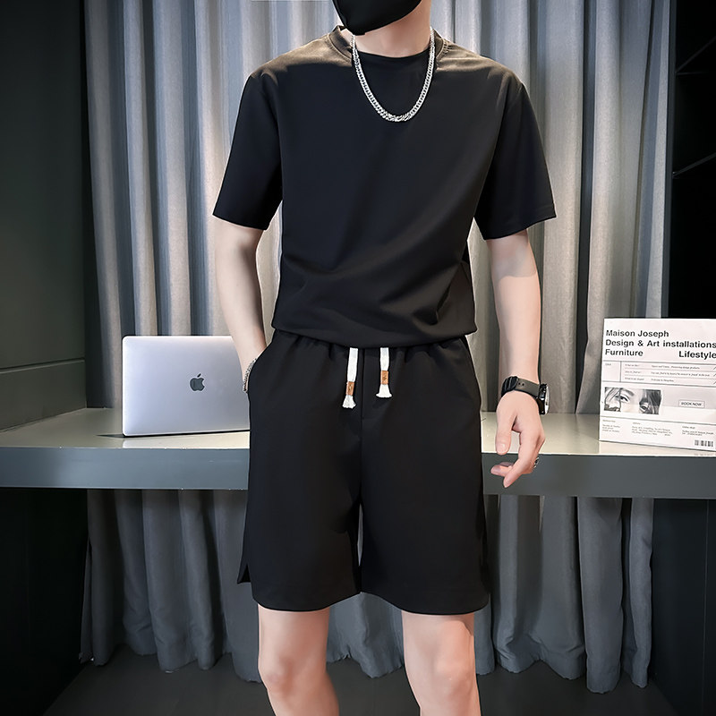 287608-P96控138夏季店主风工装套装夏装韩版运动服C,男装休闲套装,星座312A
