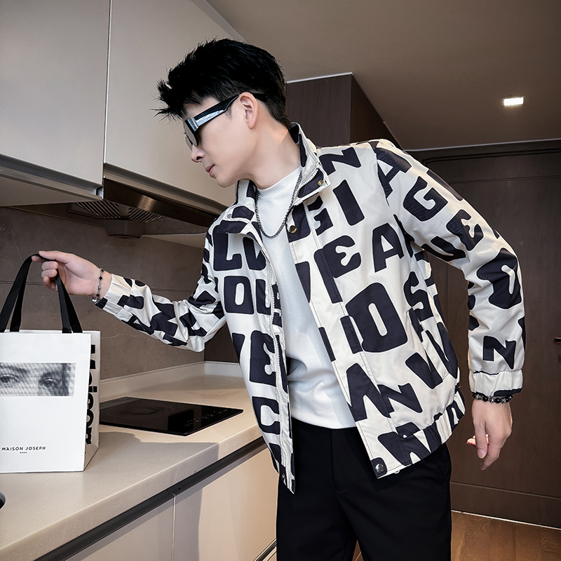 312A-J516-P98 控138 秋季新款社会小伙夹克外套男潮流韩版上衣A