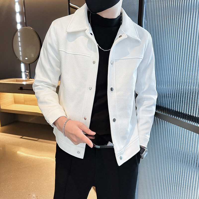 312A-2375-P120 控165 秋季新款社会小伙夹克外套男潮流韩版上衣A图片