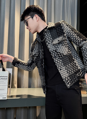 312A-9915-P130 控170 秋冬季呢子韩版男装夹克潮流高级秋冬上衣A