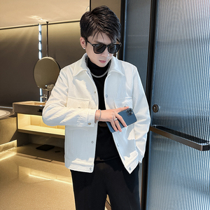 312A-9901-P120 控165 秋季新款社会小伙夹克外套男潮流韩版上衣B图片