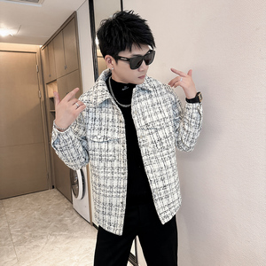 312A-9909-P130 控170 秋冬季呢子韩版男装夹克潮流高级秋冬上衣B图片