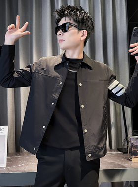 312A-J526-P98 控138 秋季新款社会小伙夹克外套男潮流韩版上衣C