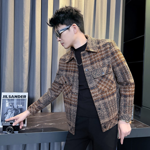 312A-S53-P130 控170 秋冬季呢子韩版男装夹克潮流高级秋冬上衣C图片