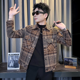 312A-S53-P130控170秋冬季呢子韩版男装夹克潮流高级秋冬上衣D，男装夹克，星座312A