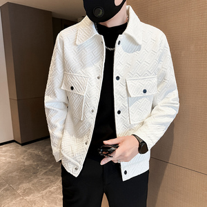 312A-2821-P120 控165 秋季新款社会小伙夹克外套男潮流韩版上衣A图片