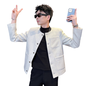 312A-S57-P138 控178 秋冬季呢子韩版男装夹克潮流高级秋冬上衣B图片