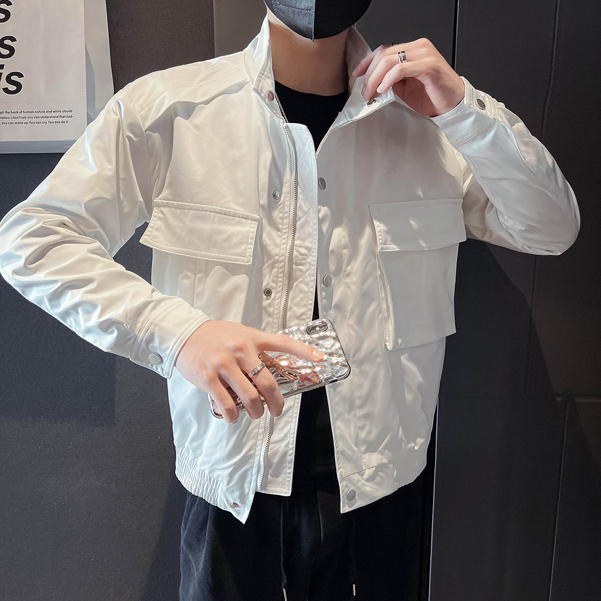 312A-2201-P98秋装社会小伙夹克外套男休闲潮流韩版上衣B,男装夹克,星座312A