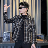 312A-S54-P130控170秋冬季呢子韩版男装夹克潮流高级秋冬上衣C，男装夹克，星座312A