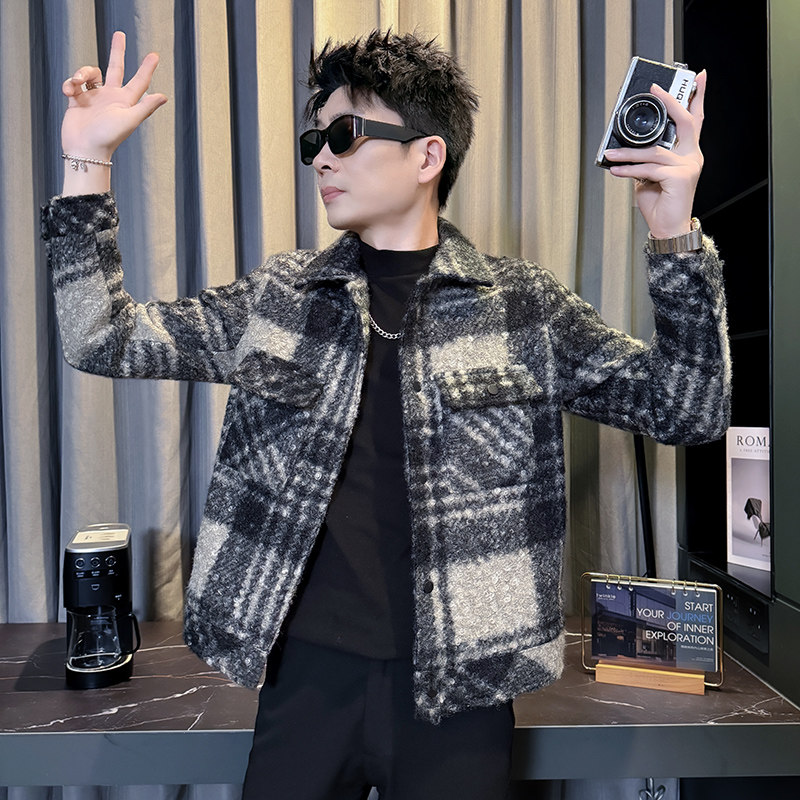 312A-S51-P130控170秋冬季呢子韩版男装夹克潮流高级秋冬上衣A,男装夹克,星座312A