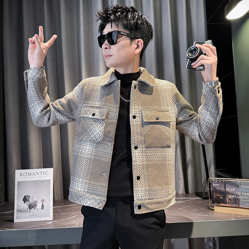 312A-J532-P130控170秋季新款社会小伙夹克外套男潮流韩版上衣B,男装夹克,星座312A