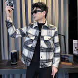 312A-S52-P130控170秋冬季呢子韩版男装夹克潮流高级秋冬上衣A，男装夹克，星座312A