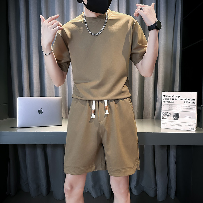 287608-P96控138夏季店主风工装套装夏装韩版运动服C,男装休闲套装,星座312A