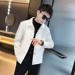 312A-2377-P120 控165 秋季新款社会小伙夹克外套男潮流韩版上衣D图片