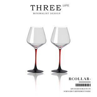 Tlife·Rcollar·酒具勃艮第红酒杯高脚杯高档醒酒器套装 红领