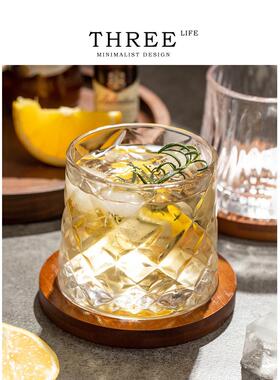 Tlife·Undo·杯具创意威士忌酒杯水晶杯不倒翁家用带托盘 | 解压