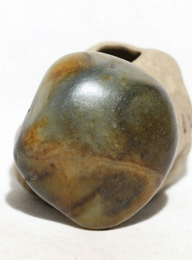 黄皮89.2克青花把件手玩件新疆和田玉籽料原石原料天然真皮籽玉