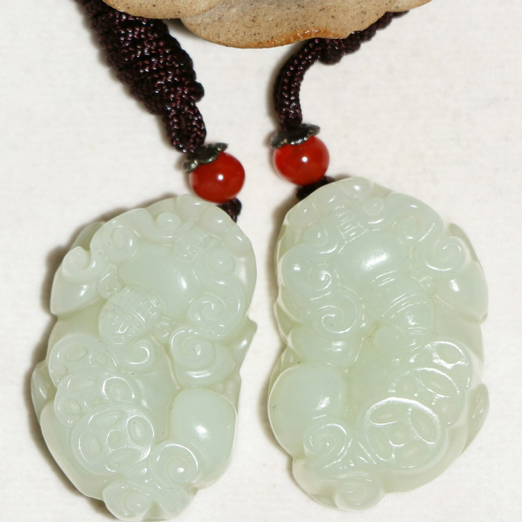 油润22克21克青白玉貔貅挂件吊坠新疆和田玉籽料原石原料籽玉