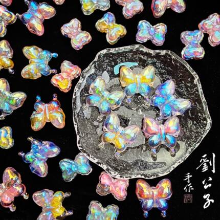 高定油画冷月莫奈限定秋冬搭配刘公子手作diy串珠手机链饰品配件