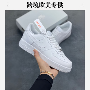 外贸欧美站新款空军af1 黑色白勾黑武士小白鞋运动男鞋校园女