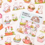 Кролик, милая наклейка, мультяшные свежие детские наклейки