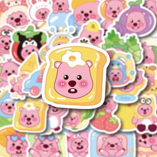 小海狸露比贴纸204张loopy可爱行李箱手机diy手账笔记本电脑装 饰