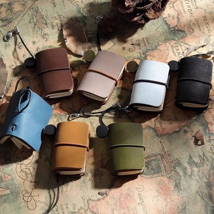 超小迷你tn手账本手工记事牛皮本子可爱随身旅行笔记本日记手帐本