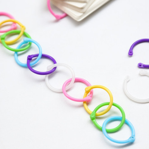 创意多功能彩色塑料相册活页环