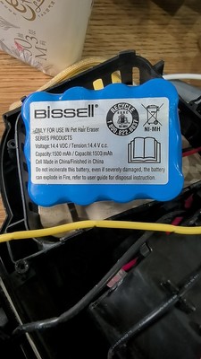 Bissell Pet Hair Eraser 1782C Cordless Handheld Vacuum电池