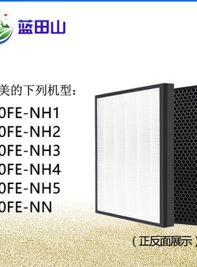 适配美的空气净化器过滤网KJ20FE-NH1-NH2-NH3-NH4-NH5-NN滤芯