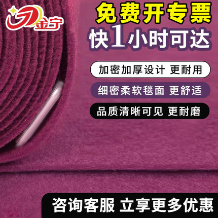 金宁紫色地毯舞台全铺结婚浪漫紫专用演出加厚开业展会防滑满铺