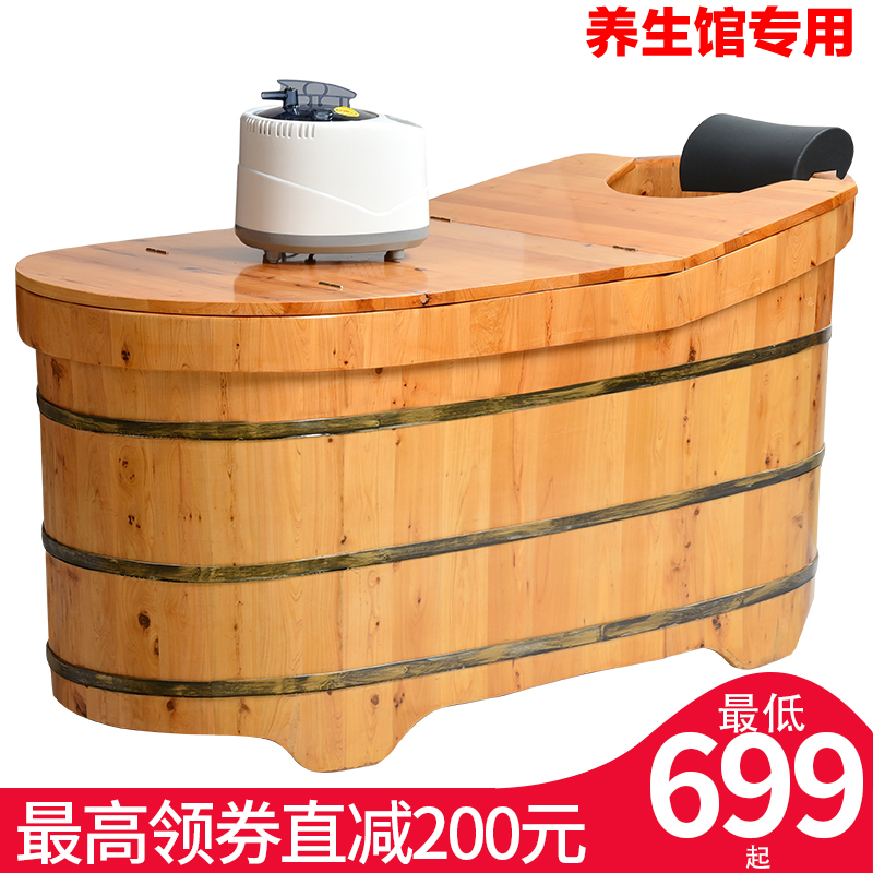 川柏脂泡澡桶成人洗澡桶木桶实木浴桶大人泡澡桶加厚沐浴盆家用